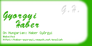 gyorgyi haber business card
