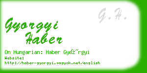 gyorgyi haber business card